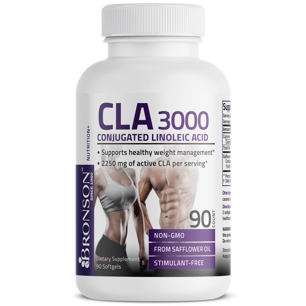 Bronson CLA 3000 Conjugated Linoleic Acid Extra High Potency - 3,000 mg 90 Count