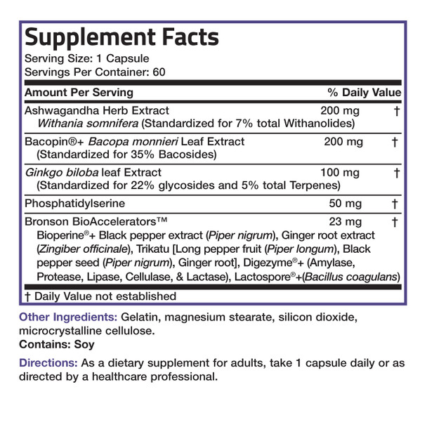 Bronson Cogni-PS Plus Brain Formula 60 Count