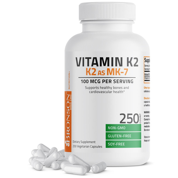 Bronson Vitamin K2 MK-7 - 100 mcg 250 Count