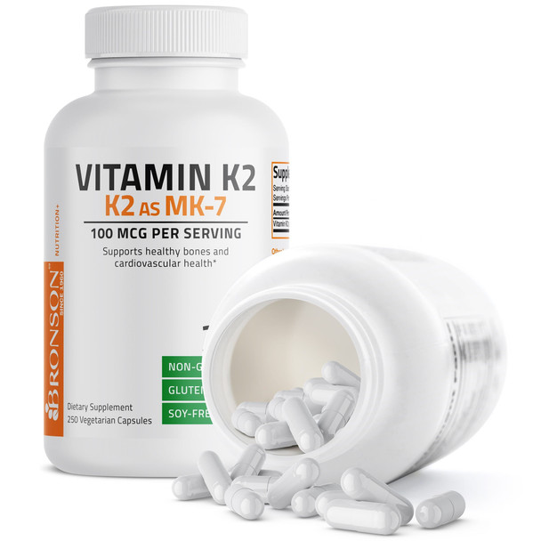 Bronson Vitamin K2 MK-7 - 100 mcg 250 Count