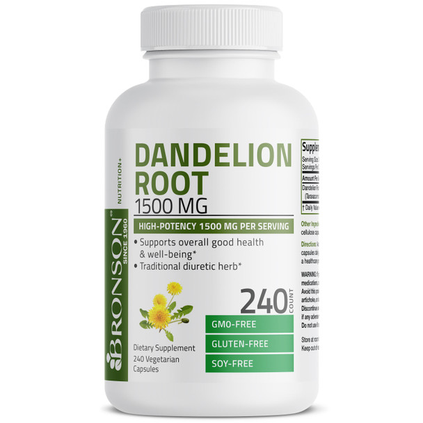 Bronson Dandelion Root 1500 MG per Serving 240 Count