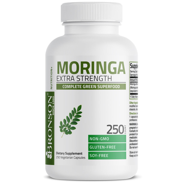 Bronson Moringa Oleifera Leaf Extract - 5,000 mg 250 Count