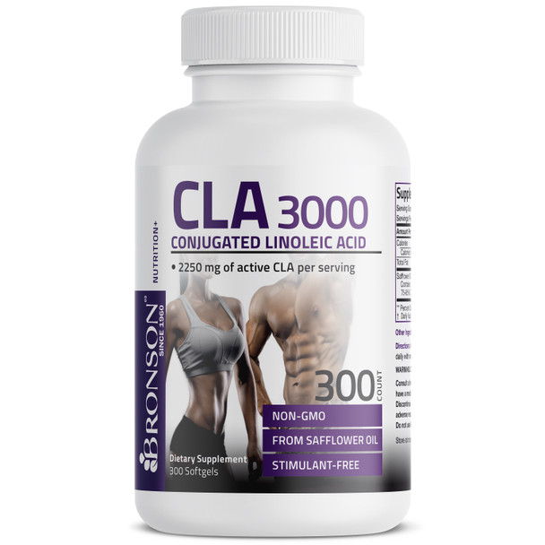 Bronson CLA 3000 Conjugated Linoleic Acid Extra High Potency - 3,000 mg 300 Count