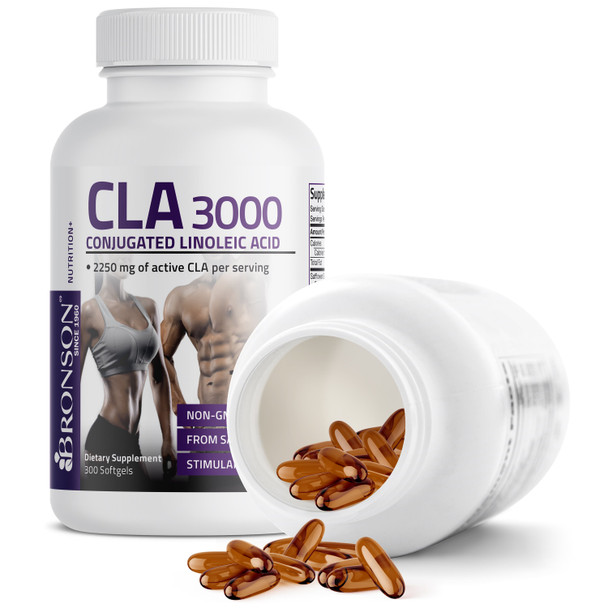 Bronson CLA 3000 Conjugated Linoleic Acid Extra High Potency - 3,000 mg 300 Count