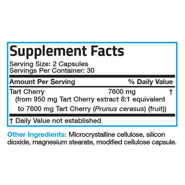 Bronson Tart Cherry Extract Maximum Strength - 7,600 MG 60 Count