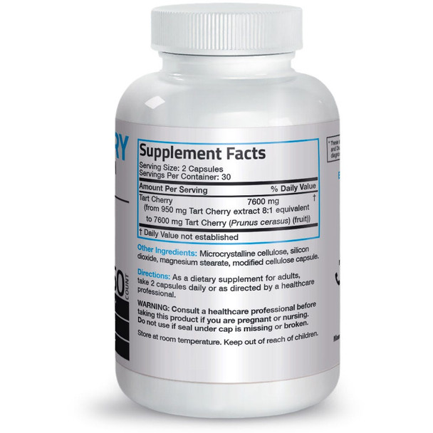 Bronson Tart Cherry Extract Maximum Strength - 7,600 MG 60 Count
