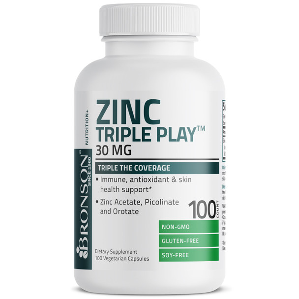 Bronson Zinc Triple Play - 30 mg 100 Count
