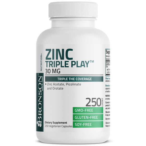 Bronson Zinc Triple Play - 30 mg 250 Count