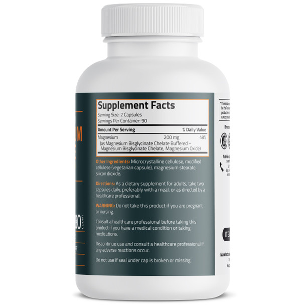 Bronson Magnesium Glycinate 200 MG 180 Count