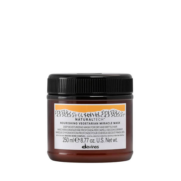 Davines Naturaltech NOURISHING Vegetarian Miracle Mask, Deep Moisturizing For Dry And Brittle Hair, 8.77 Fl. Oz.
