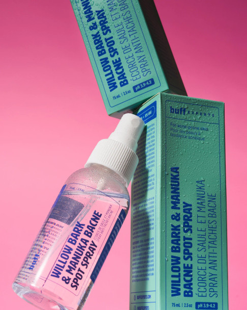 Buff Experts Willow Bark & Manuka Bacne Spot Spray 75ML