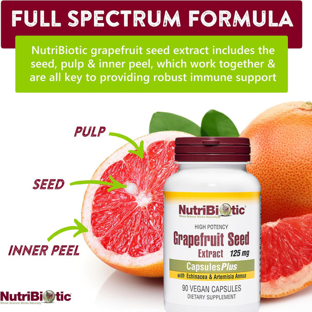 Nutribiotic Grapefruit Seed Extract Capsulesplus 125 Mg Of Gse 90 Count