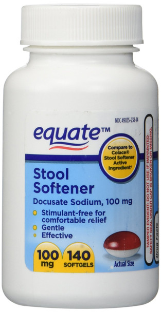Equate  Stool Softener 100 mg 140 Capsules