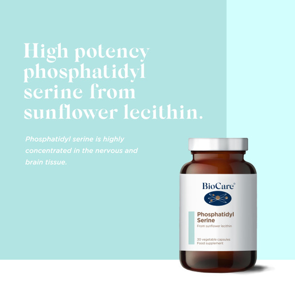BioCare Phosphatidyl Serine Suitable for Vegetarians & Vegans - 30 Capsules BioCare Phosphatidyl Serine Suitable for Vegetarians & Vegans - 30 Capsules