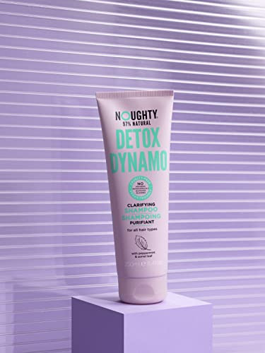 Noughty 97% Natural Detox Dynamo Clarifying Shampoo To Refresh Hair And Remove Residue Suitable For Every Day Use With Peppermint And Sorrel Leaf Sulphate Vegan Haircare 250Ml
