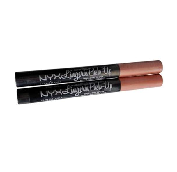 Nyx Professional Makeup pack Of 2 Nyx Lip Lingerie Push-Up Long Lasting Lipstick Silk Indulgent Liplipls22