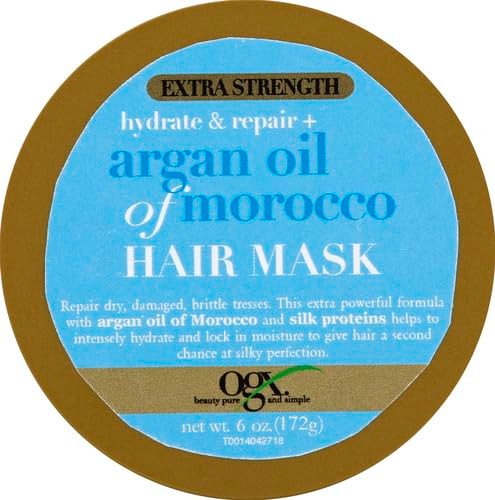 Ogx Extra Strength Hydrate Repair + Argan Oil Of Morocco Hair Mask Deep Moisturizing Conditioning Treatment Citrus 6 Ounce