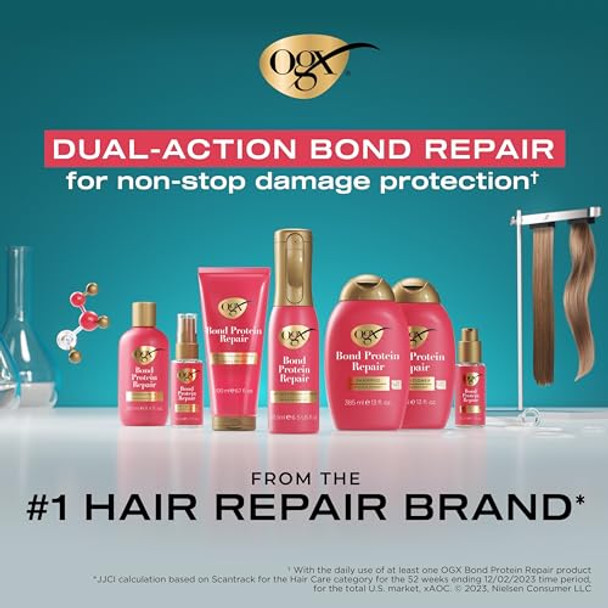 Ogx Repair & Protect Bond Protein Repair 1-Minute Treatment Mask Hair Treatment Mask Rapidly Repairs For Shiny Smooth Hair That Lasts Between Washes Sulfate- Surfactants 6.7 Fl. Oz