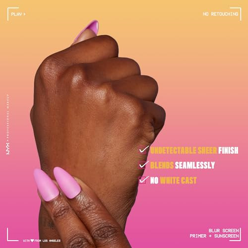 Nyx Professional Makeup blurscreen Spf 30 Primer 3-In-1 Blurring Makeup  Primer With Sunscreen Vegan Formula With No White Cast Or Greasy Feeling