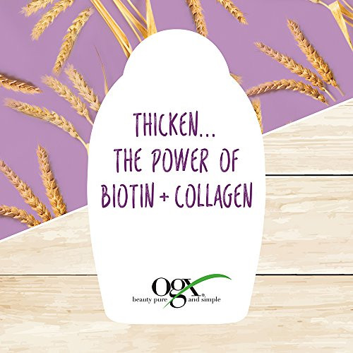 Ogx Thick & Full Biotin & Collagen Conditioner Salon Size 25.4 Ounce Bottle W/ Pump Paraben Sulfate Sustainable Ingredients Nourishing And Strengthening