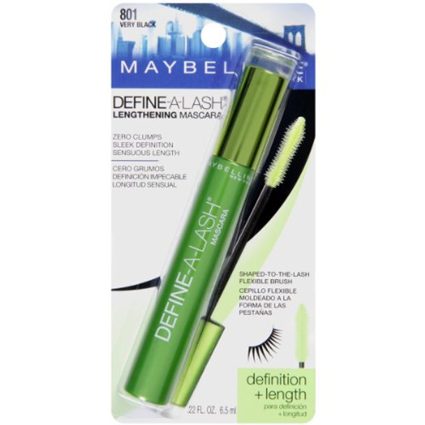 Maybelline New York Define-A-Lash Lengthening Washable Mascara  Very Black. For Washable Definition And Shape In Longer-Looking Lashes   0.22 Fluid Ounce