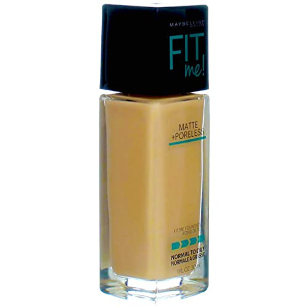 Maybelline New York Fit Me Matte Plus Pore Less Foundation Makeup  Pure Beige  1 Fluid Ounce