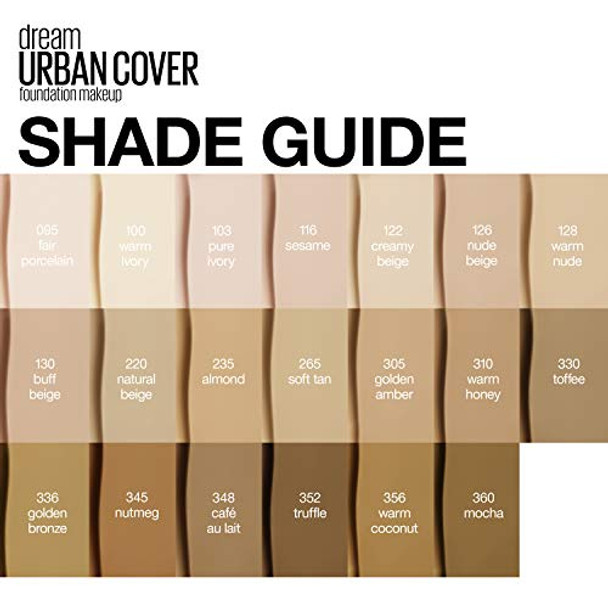 Maybelline Mayb Make-Up Dream Urban Cover All-In-One Protective Makeup  330 Toffee