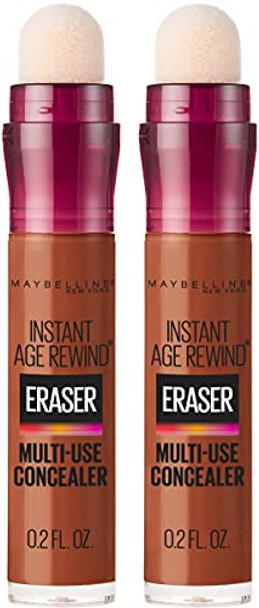 Maybelline Instant Age Rewind Eraser Dark Circles Treatment Multi-Use Concealer  Mahogany  0.2 Fl Oz (Pack Of 2) (Packaging May Vary)