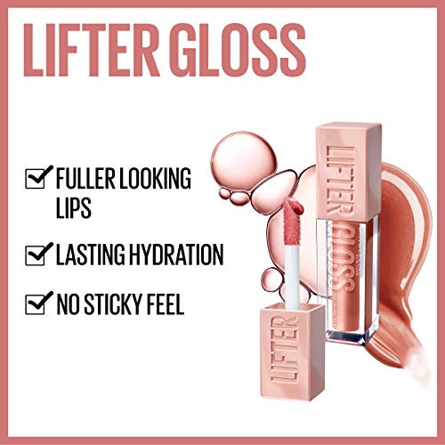 Maybelline New York Maybelline Lifter Gloss Lip Gloss Makeup With Hyaluronic Acid  Opal  0.18 Fl. Ounce  012 Opal  0.18 Fluid_Ounces (Pack Of 2)