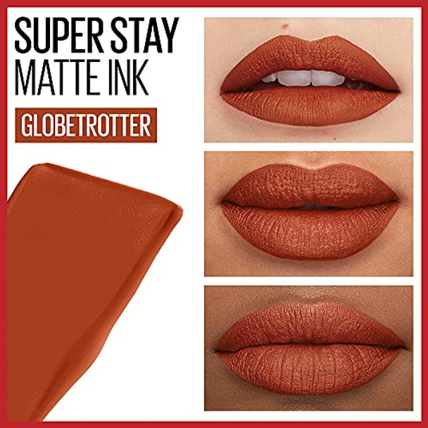 Maybelline New York Super Stay Matte Ink Liquid Lipstick  Long Lasting High Impact Color  Up To 16H Wear  Globetrotter  Brown Beige  0.17 Fl.Oz (Pack Of 2) Maybelline New York Super Stay Matte Ink Liquid Lipstick  Long Lasting High Impact Color  Up To 16H Wear  Globetrotter  Brown Beige  0.17 Fl.Oz (Pack Of 2)