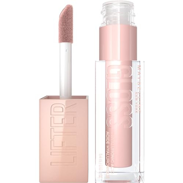 Maybelline Lifter Gloss & Lifter Gloss  Hydrating Lip Gloss With Hyaluronic Acid  High Shine For Plumper Looking Lips  Opal  Pink Neutral  0.18 Ounce