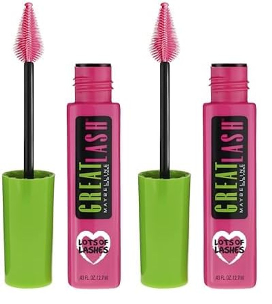 Maybelline New York Makeup Great Lash Lots Of Lashes Washable Mascara  Very Black Mascara  0.43 Fl Oz (Pack Of 2) Maybelline New York Makeup Great Lash Lots Of Lashes Washable Mascara  Very Black Mascara  0.43 Fl Oz (Pack Of 2)