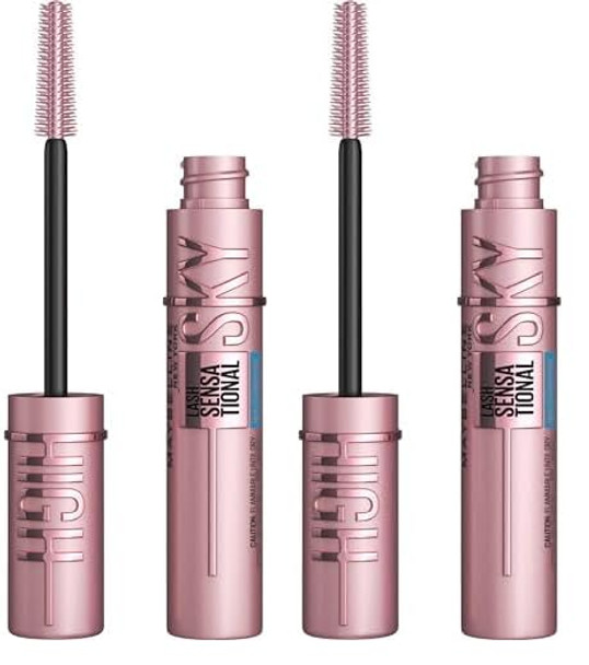 Maybelline Lash Sensational Sky High Waterproof Mascara Makeup  Volumizing  Lengthening  Defining  Curling  Multiplying  Buildable Formula  Brownish Black  1 Count (Pack Of 2) Maybelline Lash Sensational Sky High Waterproof Mascara Makeup  Volumizing  Lengthening  Defining  Curling  Multiplying  Buildable Formula  Brownish Black  1 Count (Pack Of 2)