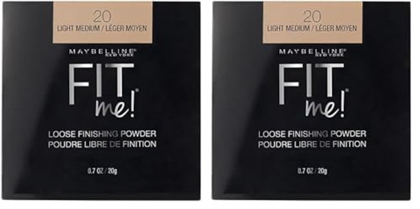 Maybelline Fit Me Loose Setting Powder  Face Powder Makeup & Finishing Powder  Light Medium  1 Count (Pack Of 2)