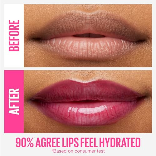 Maybelline Lifter Gloss Hydrating Lip Gloss With Hyaluronic Acid  Heat Raspberry Neutral & Taffy Sheer Berry Shades  0.18 & 1 Ounce