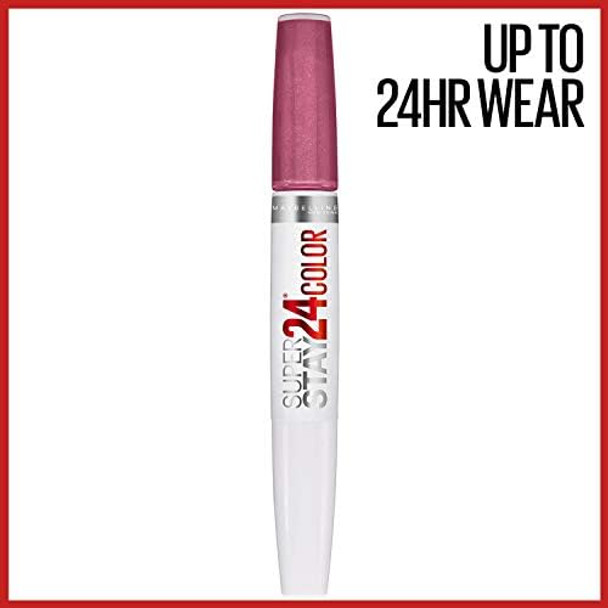 Maybelline Super Stay 24 Liquid Lipstick 2-Step Makeup With Moisturizing Balm  Infinite Petal Pink And Perpetual Plum Purple  1 Count Each Maybelline Super Stay 24 Liquid Lipstick 2-Step Makeup With Moisturizing Balm  Infinite Petal Pink And Perpetual Plum Purple  1 Count Each