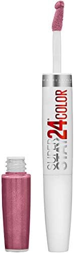 Maybelline Super Stay 24 Liquid Lipstick 2-Step Makeup Bundle With Timeless Rose Pink And Perpetual Plum Purple  1 Count Each