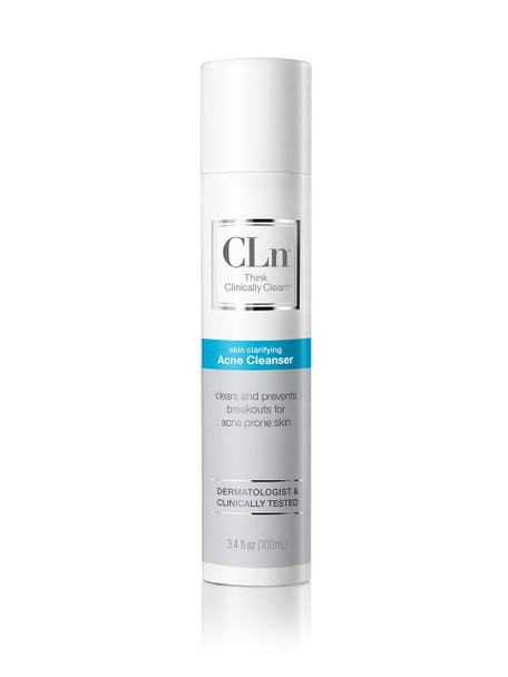 CLn® Acne Cleanser-Facial Cleanser with 0.5% Salicylic Acid to Eliminate Blackheads & Breakouts Oil-Free & Fragrance-Free 3.4 fl oz
