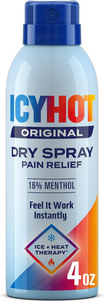 Icy Hot Original Pain Relief Dry Spray with 16% Menthol Pain Relief for Muscles & Joints 4 oz