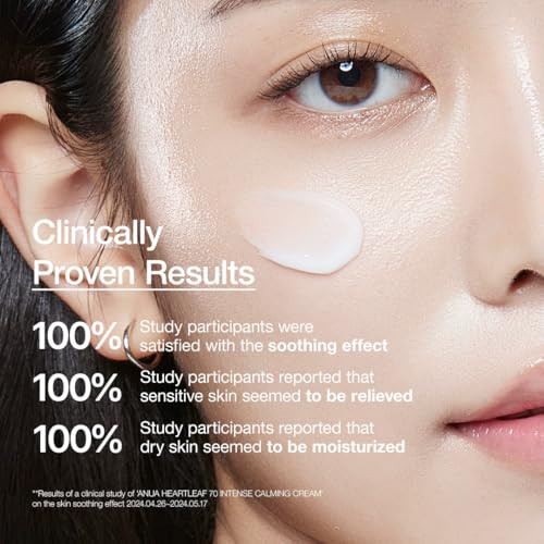 Anua Heartleaf 70 Intense Calming Cream With Ceramide Panthenol Heartleaf Extract Korean Skin Care - (50Ml /1.69Fl. Oz)