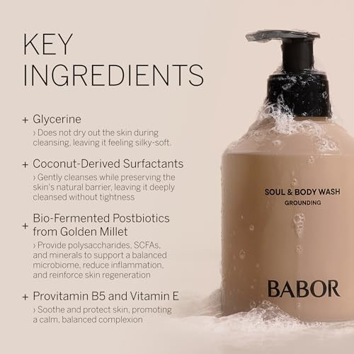 Babor Soul & Body Wash Nourishing Body Wash With Provitamin B5 & Glycerin For Silky-Soft Hydrated Skin & Balanced Complexion 8.45 Fl Oz