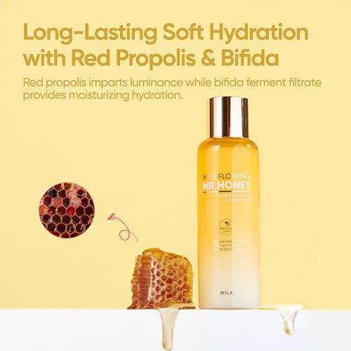Banila Co Miss Flower & Mr Honey Propolis Rejuvenating Essence Toner   Hydrating Toner With Propolis Extract & Royal Jelly   Hydrating Korean Skincare For Youthful Radiance (190Ml / 6.42 Fl Oz)