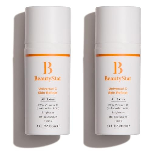 Beautystat Universal C Skin Refiner - Vitamin C Serum For Face 20% Pure L-Ascorbic Acid - Created By A 20+ Year Skincare Cosmetic Chemist (Duo 30 Ml)