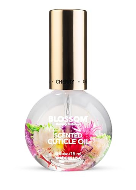 Blossom 10 In 1 Professional Manicure Pedicure + Facial Tools Grooming Kit Stainless Steel Nailcare Nail Clipper Kit With Travel Case + 0.5Oz Cherry Scented Cuticle Oil 2 Pack Bundle