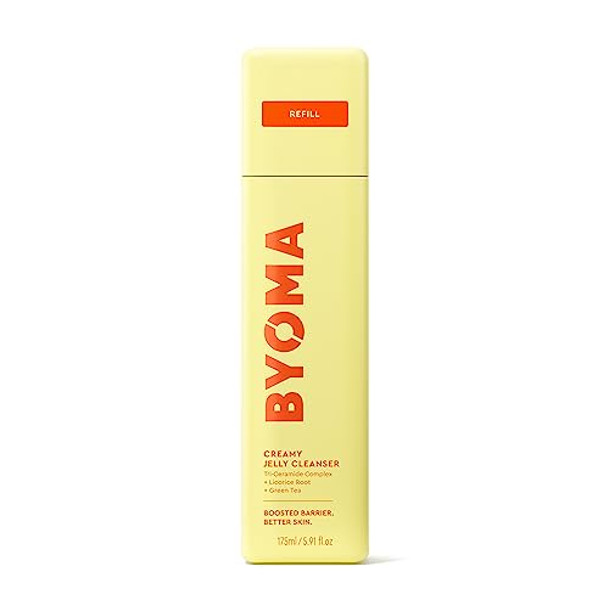 Byoma Creamy Jelly Cleanser - Hydrating Facial Cleanser For Skin Barrier Repair -Tri-Ceramide Face Wash For Sensitive Skin & All Skin Types - Gently Removes Makeup & Excess Oil - 5.91 Fl Oz