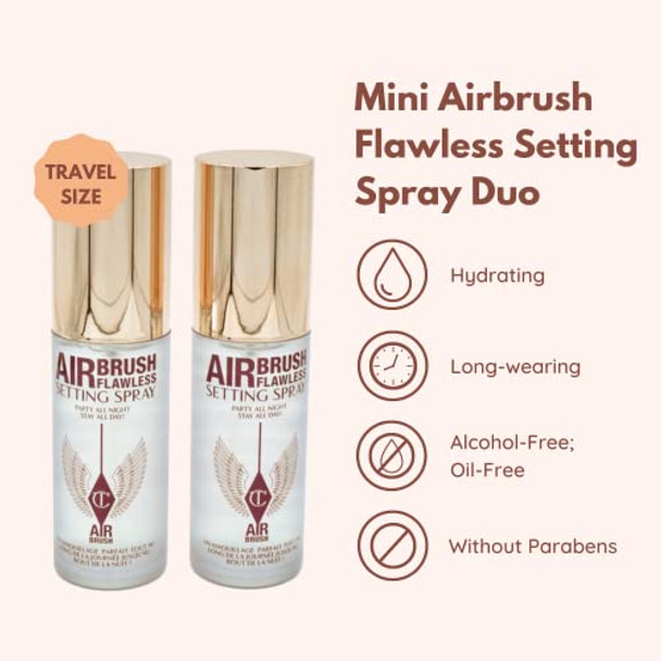 Charlotte Tilbury Air Brush Flawless Setting Spray Duo Set - 2X 1.1 Oz