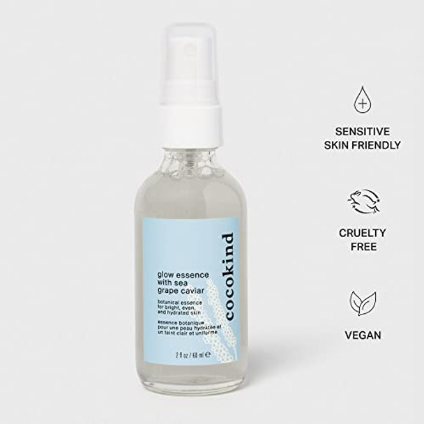 Cocokind Glow Essence With Sea Grape CaviarHydrating Primer And Facial MistFacial Moisturizer With Sea BuckthornLinoleic AcidAnd Vitamin E