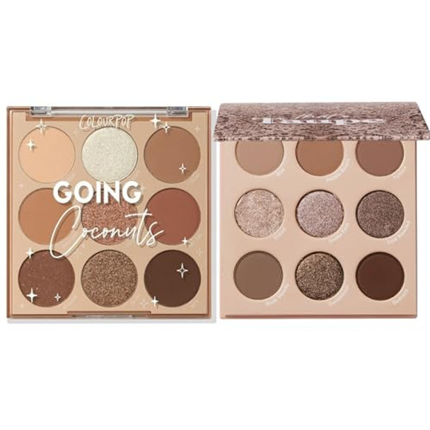Colourpop Going Coconuts & That'S Taupe Palettes (0.3 Oz Each)Cool-Toned Neutral Shadows With Matte & Metallic Finishes