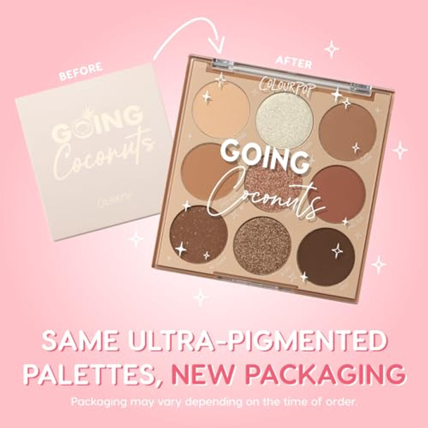 Colourpop Going Coconuts & That'S Taupe Palettes (0.3 Oz Each)Cool-Toned Neutral Shadows With Matte & Metallic Finishes