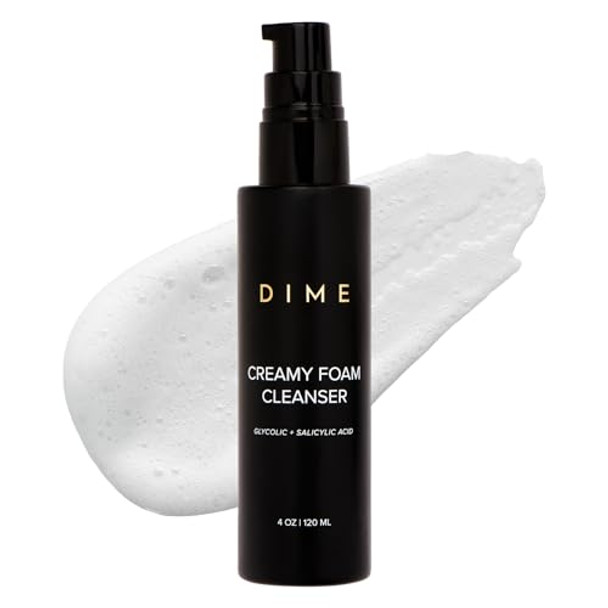 Dime Beauty Creamy Foam CleanserFoaming Face WashDaily Salicylic Acid Facial Cleanser For Oily Skin4 Oz / 120 M
